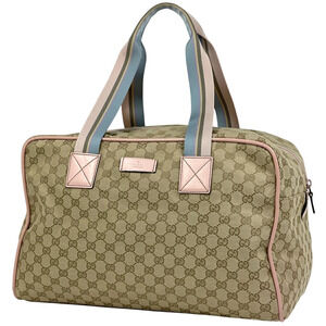 Gucci GG Boston bag shoulder canvas beige pink
